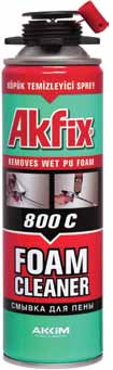 Akfix 800C удаляет свежую полиуретановую пену